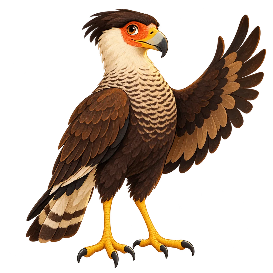Carcará, mascote de Línguas Vivas